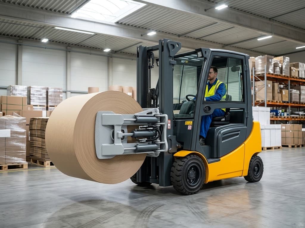 Forklift ataşmanı ile özel yük taşıma operasyonu